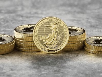 Moneda Britannia de oro de la Royal Mint 