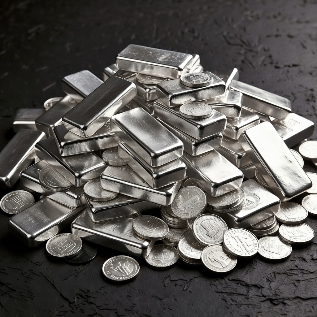 monedas y lingotes de plata para comprar