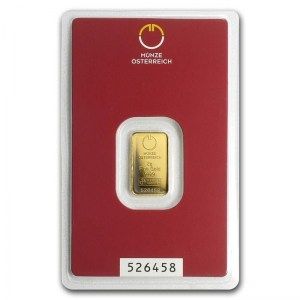 Lingote Munze Osterreich de Oro 2 g