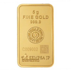 Lingote SEMPSA de Oro 5 g detalle