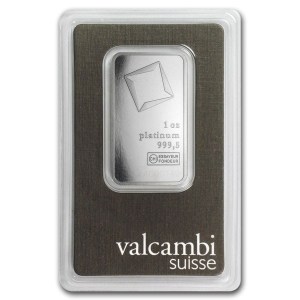 Lingote de Platino Valcambi de 1 oz
