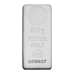 Lingote de Plata Nadir Metal Rafineri de 500 g