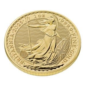 Moneda de Oro Britannia 1 oz 2025 BU Perfil