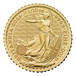 Moneda de Oro Britannia 1/10 oz 2026 BU