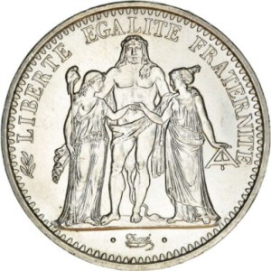Moneda de Plata Francia 10 Francos Circulada