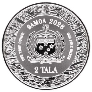 Moneda de Plata Sirena bajo el Mar 1 oz 2026 BU anverso